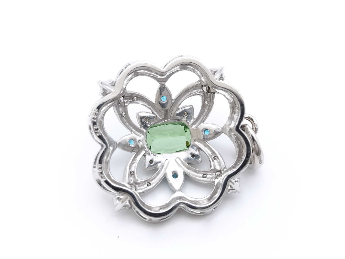 Colored Stone 1.61/0.15ct D0.20ct 6.6g Pendant Top
