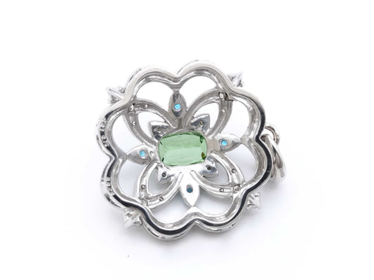Colored Stone 1.61/0.15ct D0.20ct 6.6g Pendant Top
