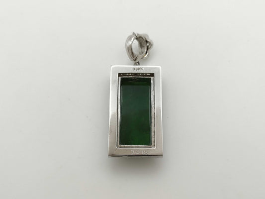 Jade D2.02ct PT900 11.6g Pendant Top
