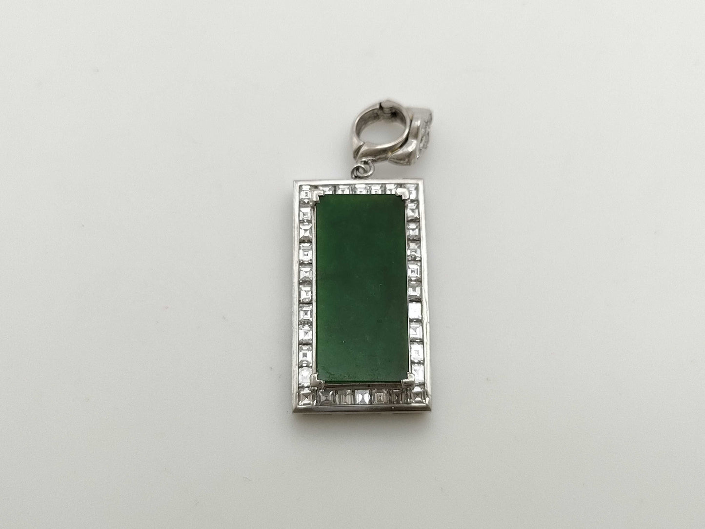 Jade D2.02ct PT900 11.6g Pendant Top