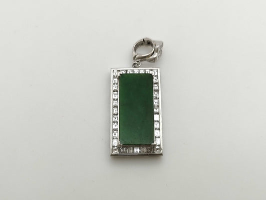 Jade D2.02ct PT900 11.6g Pendant Top