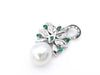 Pearl Diameter Approx. 12.5/13.6mm E0.27ct D0.15ct PT900 11.5g Pendant Top