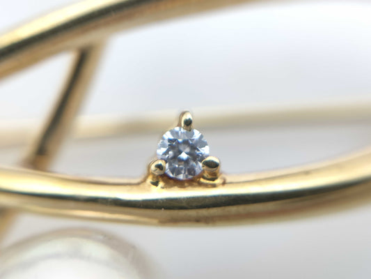 Pearl diameter approx. 8.6mm D0.14ct K18 9.9g brooch
