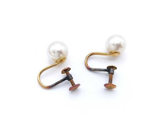 Pearl diameter approx. 8.5/8.6mm K18 3.4g Earrings