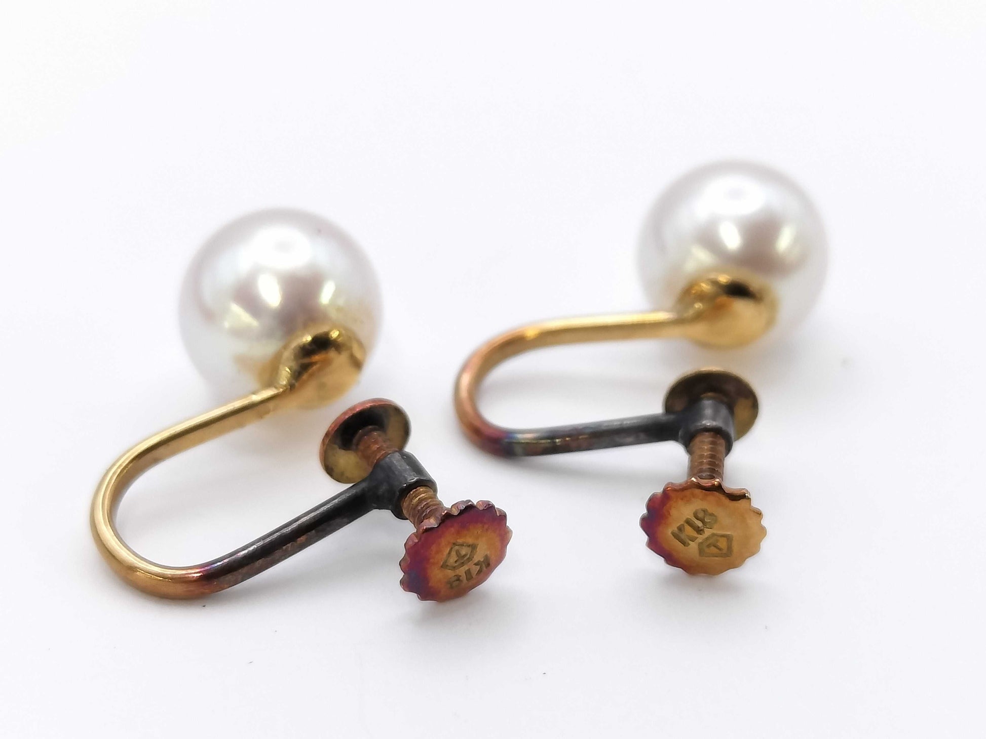 Pearl diameter approx. 8.5/8.6mm K18 3.4g Earrings