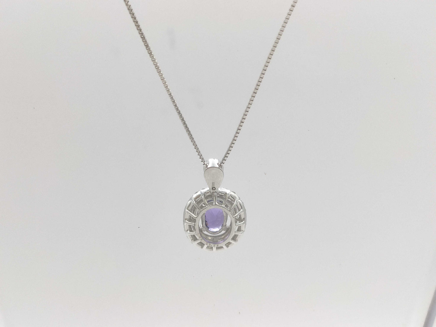 AM1.39ct D0.64ct K18WG 5.9g Necklace