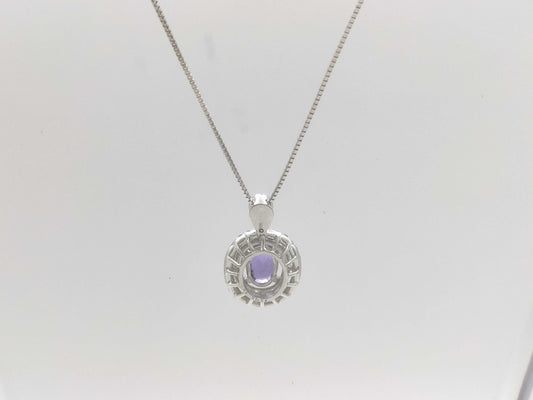 AM1.39ct D0.64ct K18WG 5.9g Necklace