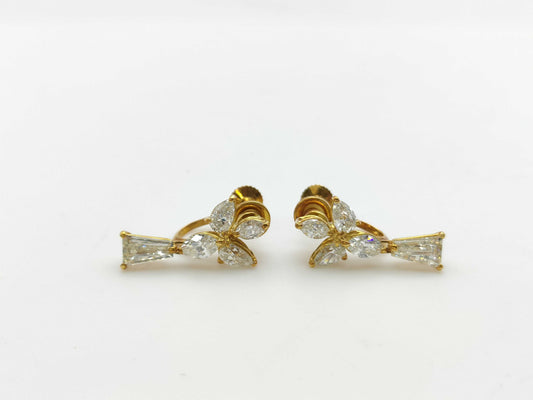 D1.25/1.30ct K18 5.3g Earrings