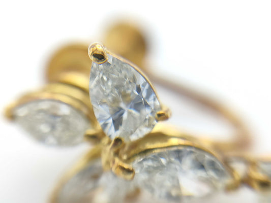 D1.25/1.30ct K18 5.3g Earrings