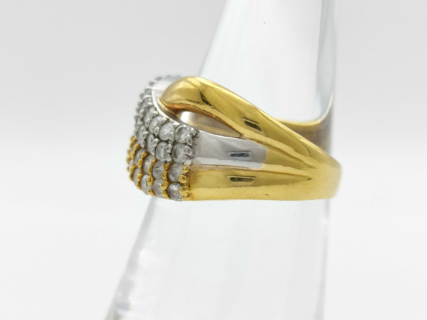 D1.11ct K18/PT900 6.7g Ring