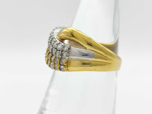 D1.11ct K18/PT900 6.7g Ring