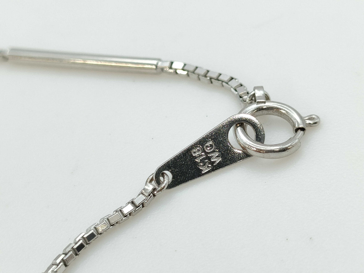 Diamond K18WG 6.8g Necklace