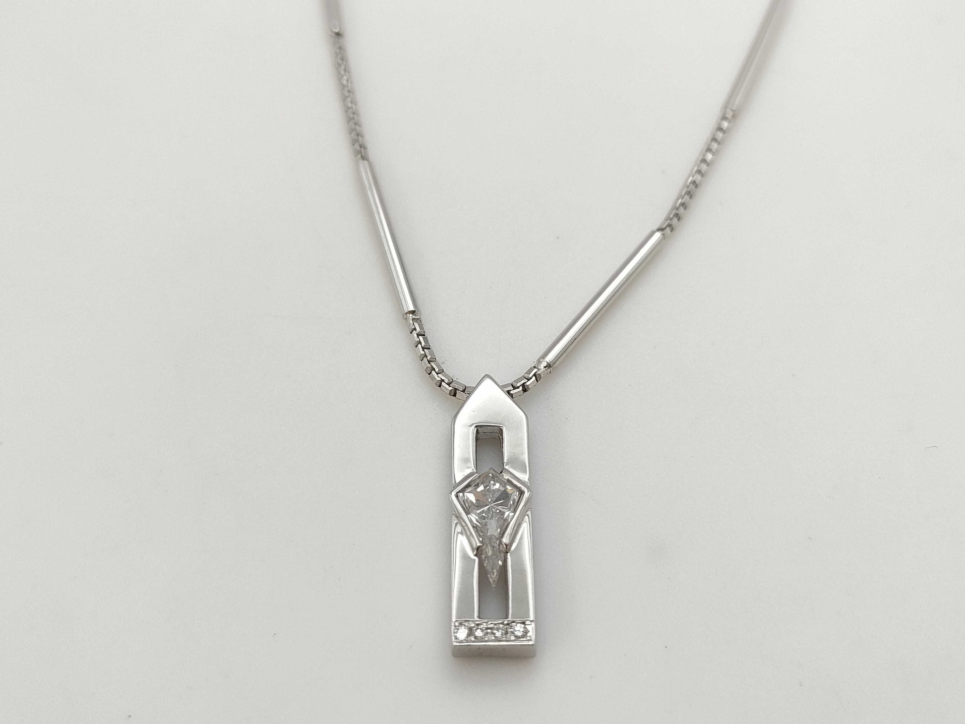 Diamond K18WG 6.8g Necklace