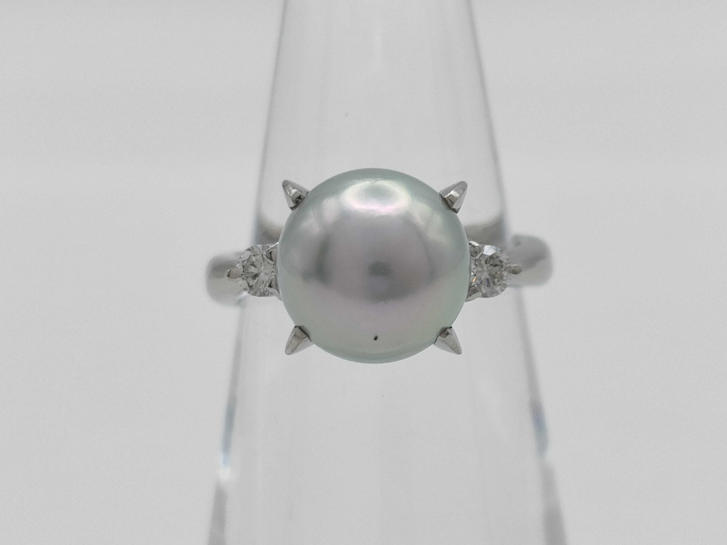 Pearl diameter approx. 9.3mm D0.14ct PT900 7.1g ring