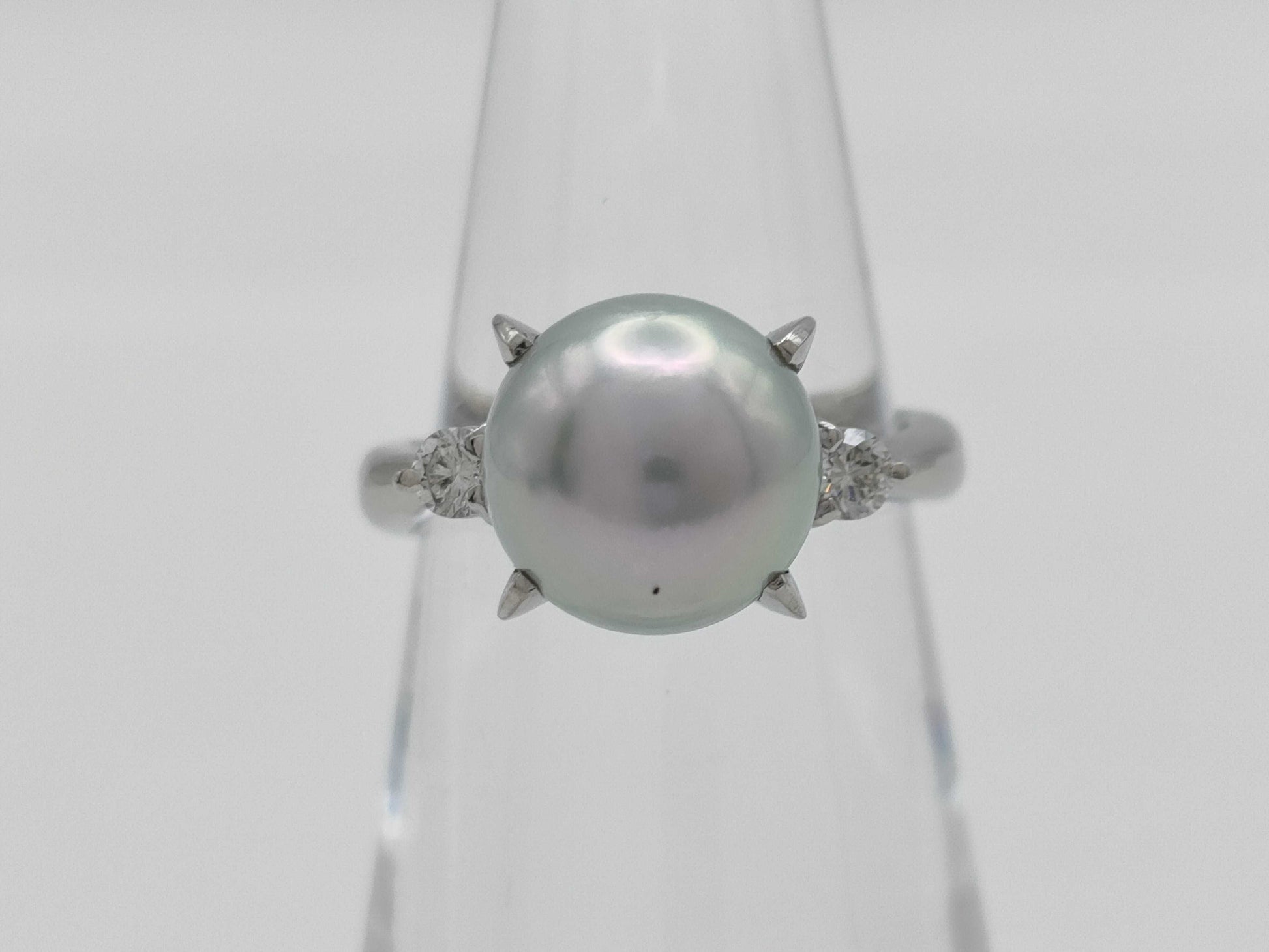 Pearl diameter approx. 9.3mm D0.14ct PT900 7.1g ring