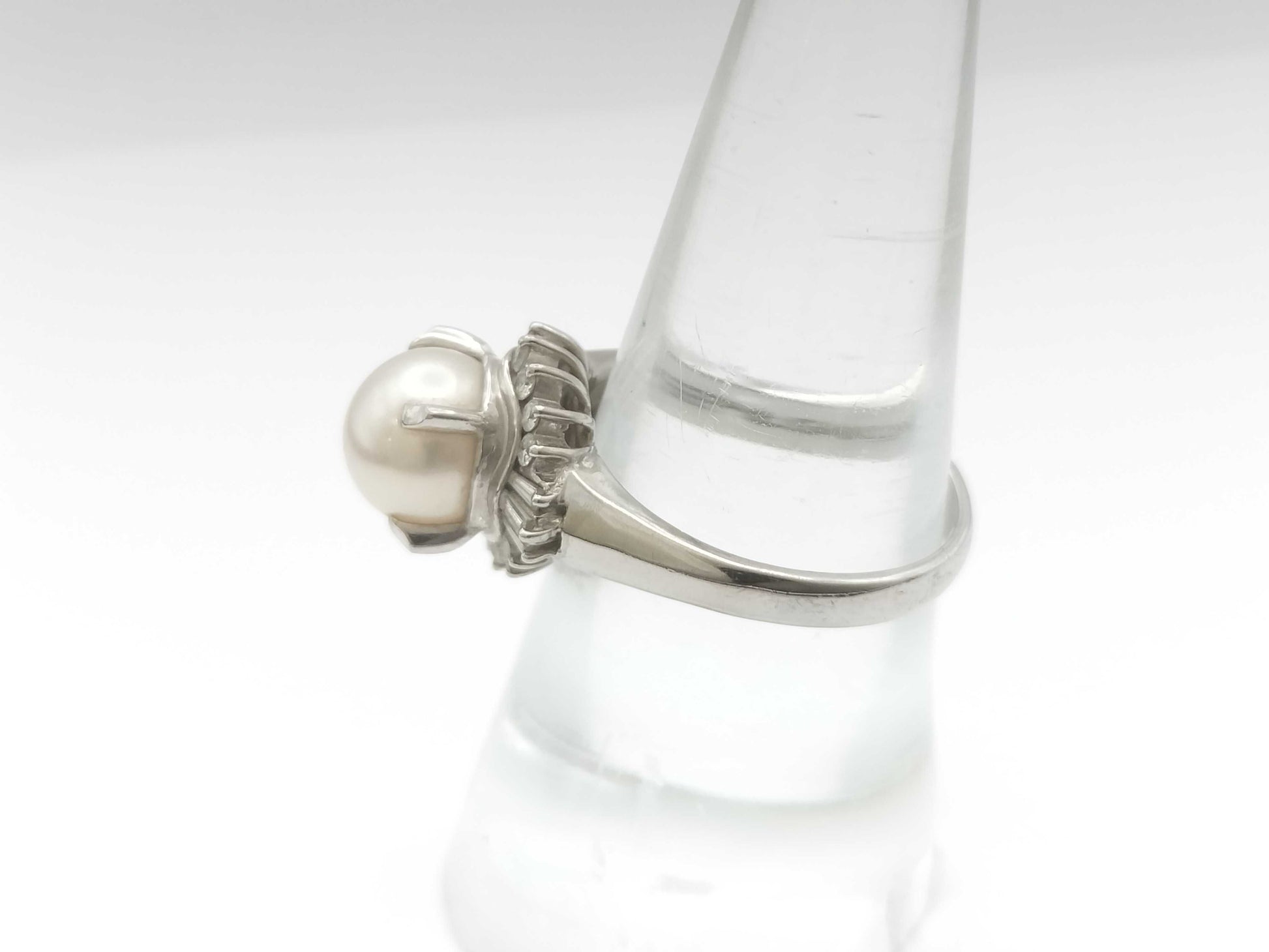 Pearl diameter approx. 8.3mm D0.32ct PT900 6.3g ring