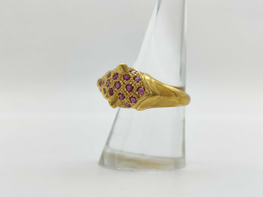 Panther Motif Colored Stone R1.20ct Diamond K18 5.9g Ring