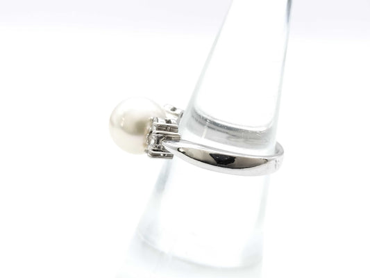 Pearl diameter approx. 9.6mm D0.32ct PT900 8.3g ring