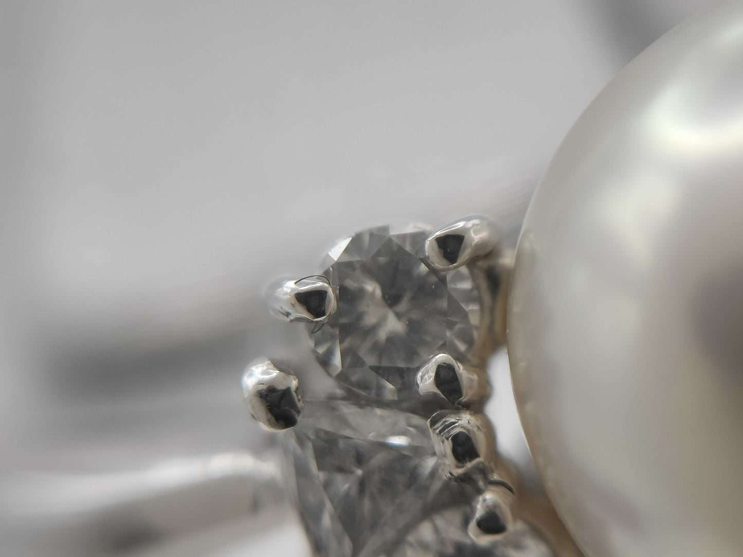 Pearl diameter approx. 9.6mm D0.32ct PT900 8.3g ring