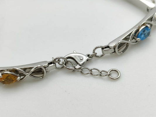 Stone Multi PT900/PT850 21.9g Bracelet Bangle