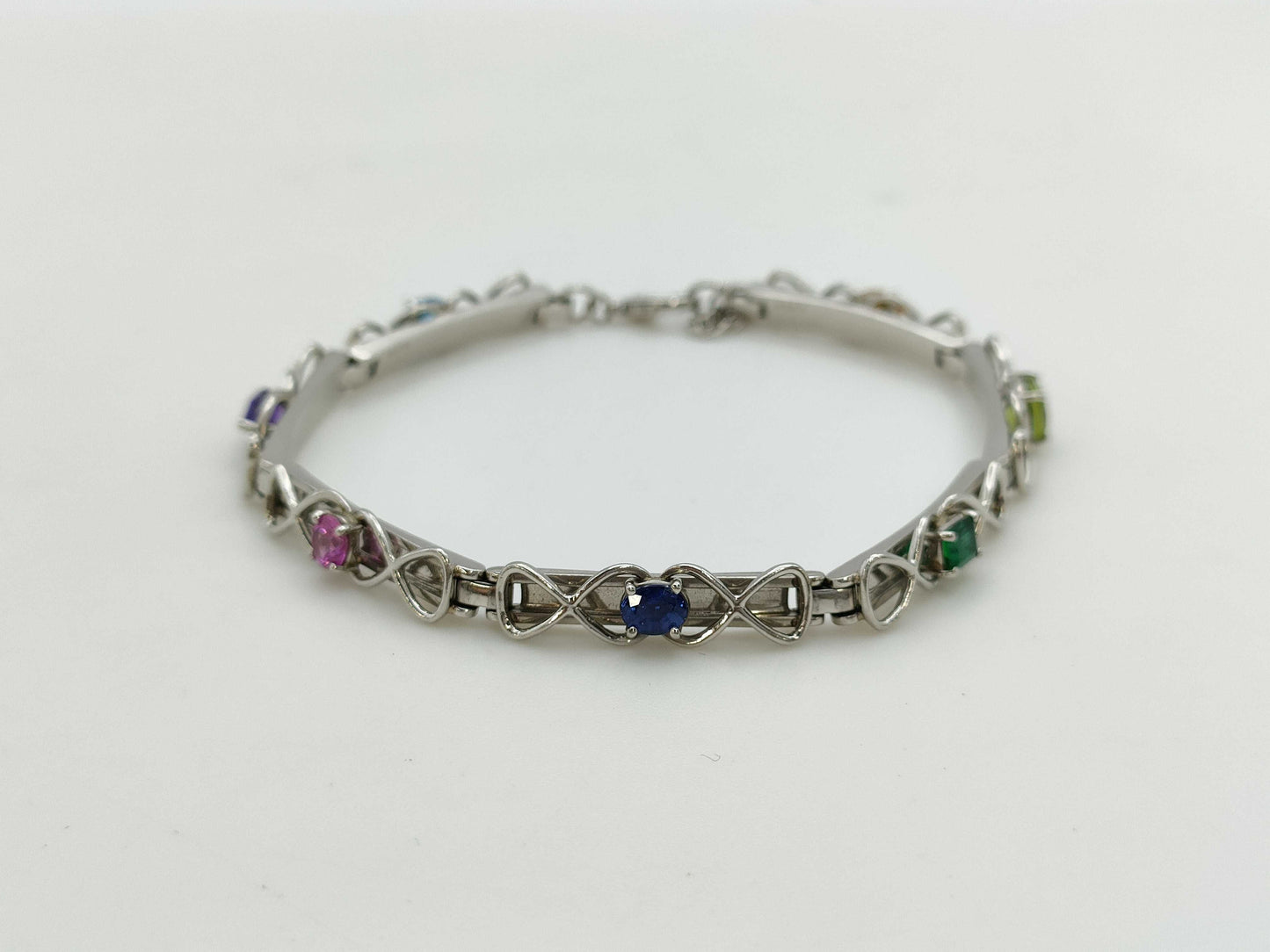 Stone Multi PT900/PT850 21.9g Bracelet Bangle