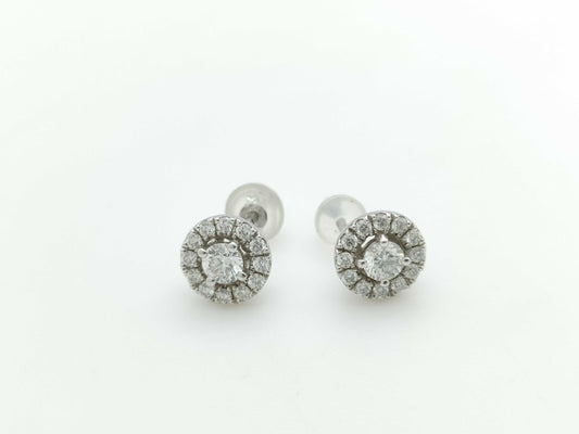 D0.15/0.15ct Melee Diamond PT900 2.4g Earrings