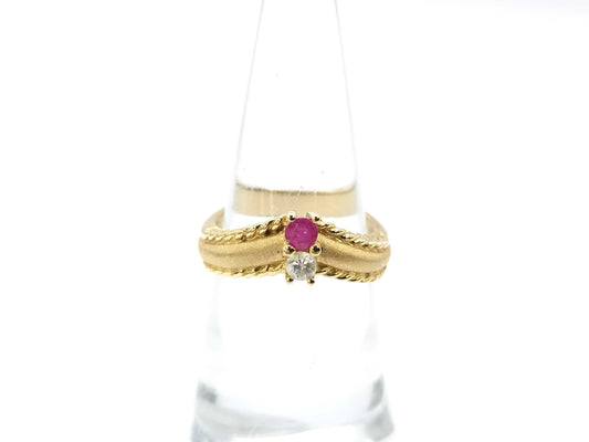 R0.16ct D0.09ct K18 5.9g Ring