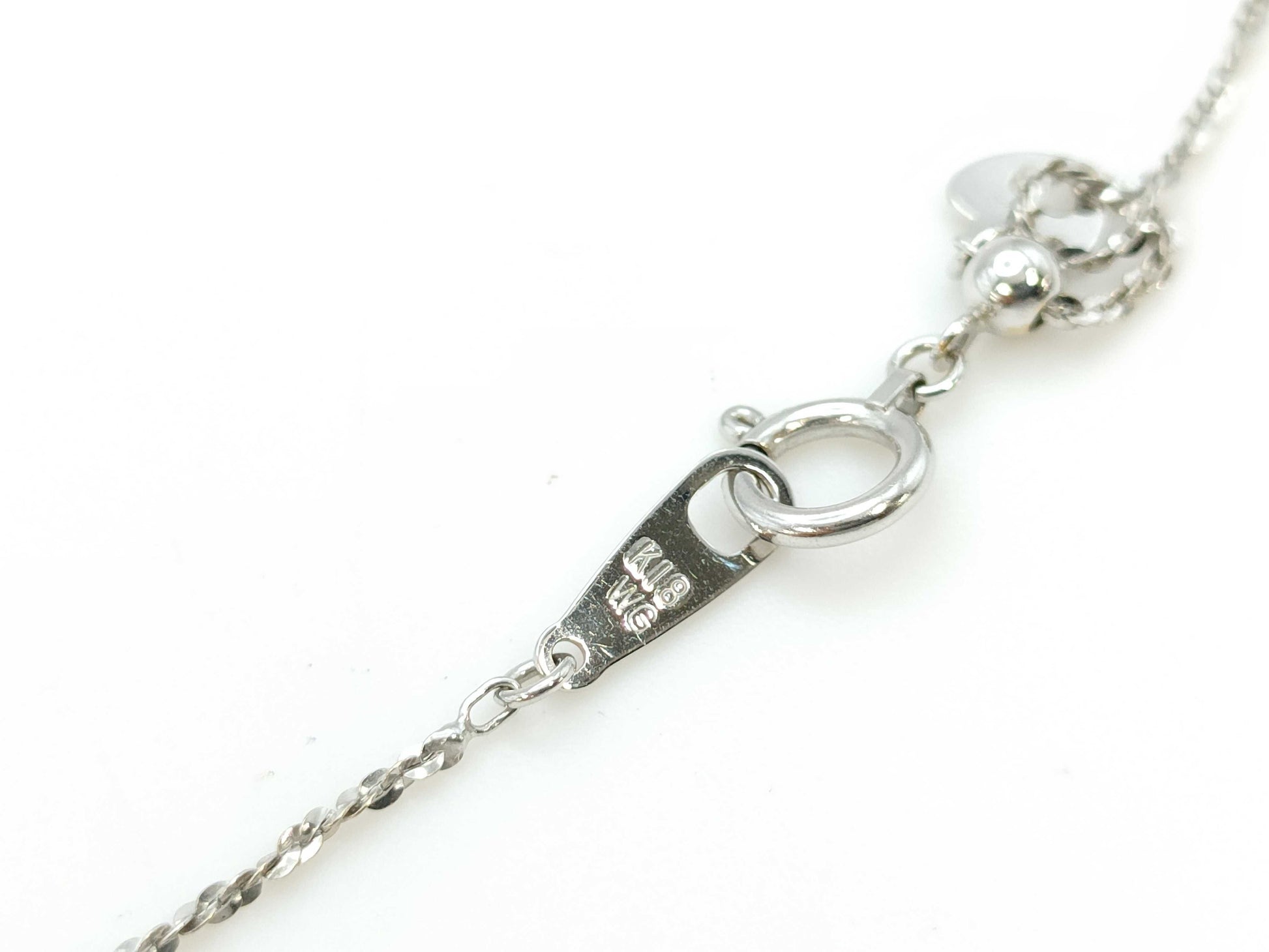 R0.18ct S0.30ct D0.08ct K18WG 4.6g Necklace