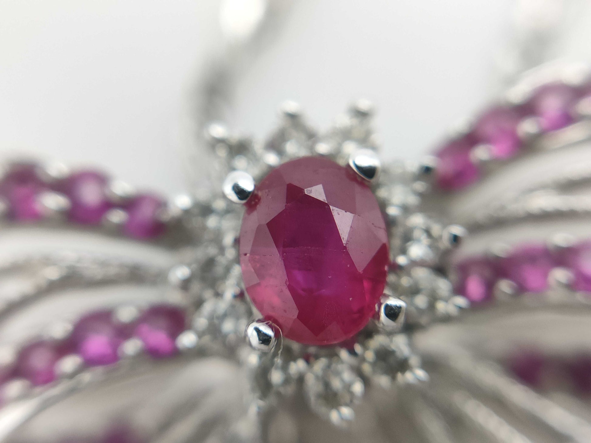 R0.18ct S0.30ct D0.08ct K18WG 4.6g Necklace