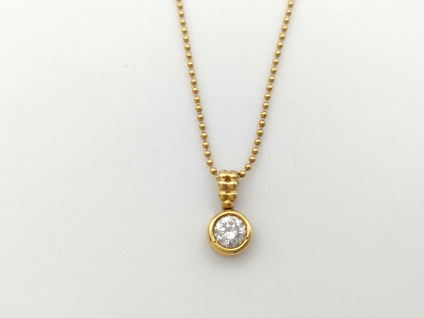 D0.415ct K18 3.9g Necklace