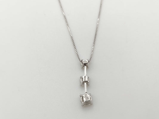 Trilogy D1.00ct K18WG 3.6g Necklace