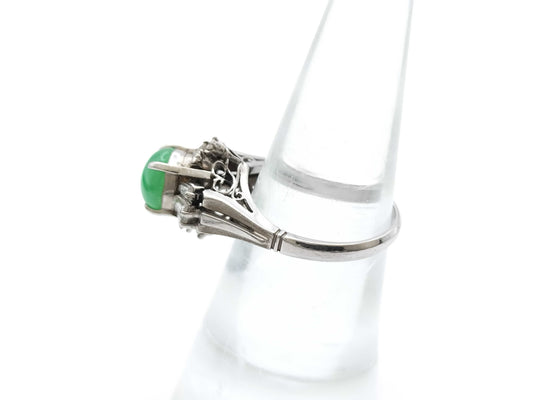 Jade 1.91ct Diamond PM900 5.8g Ring