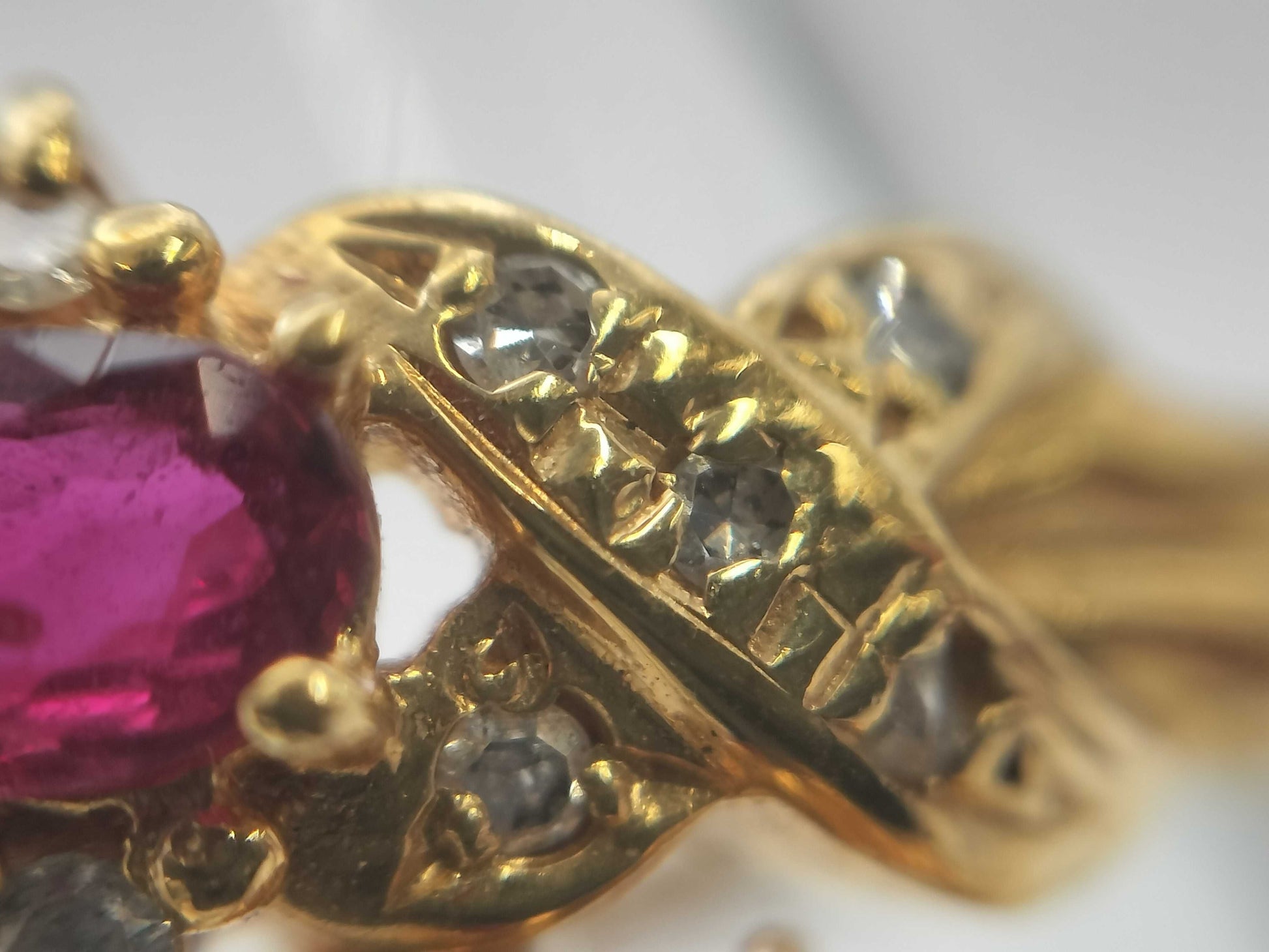 Ruby Diamond K18 3.2g Ring