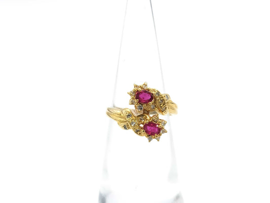 Ruby Diamond K18 3.2g Ring