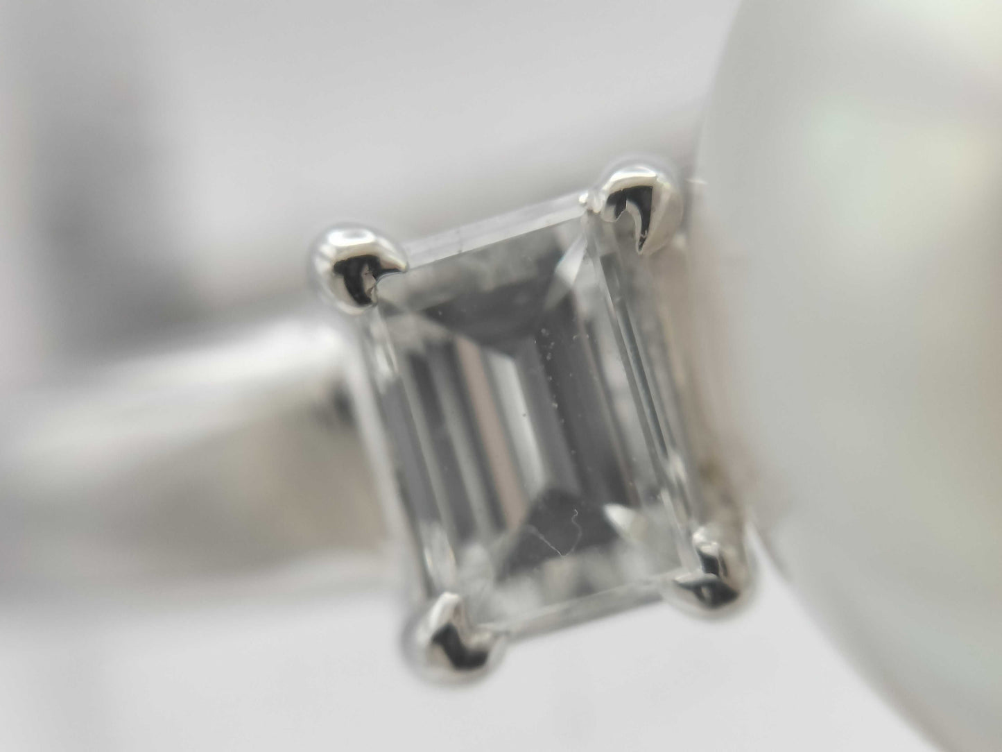 TASAKI Pearl Diameter Approx. 11.4mm D0.39ct PT900 6.6g Ring