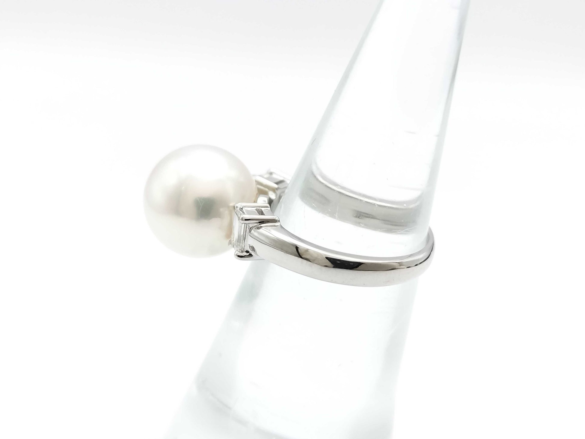 TASAKI Pearl Diameter Approx. 11.4mm D0.39ct PT900 6.6g Ring