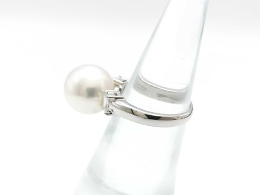 TASAKI Pearl Diameter Approx. 11.4mm D0.39ct PT900 6.6g Ring