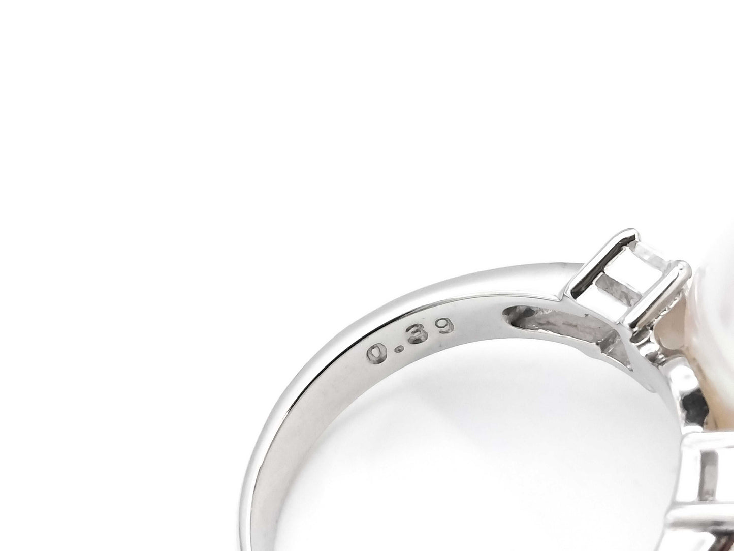 TASAKI Pearl Diameter Approx. 11.4mm D0.39ct PT900 6.6g Ring