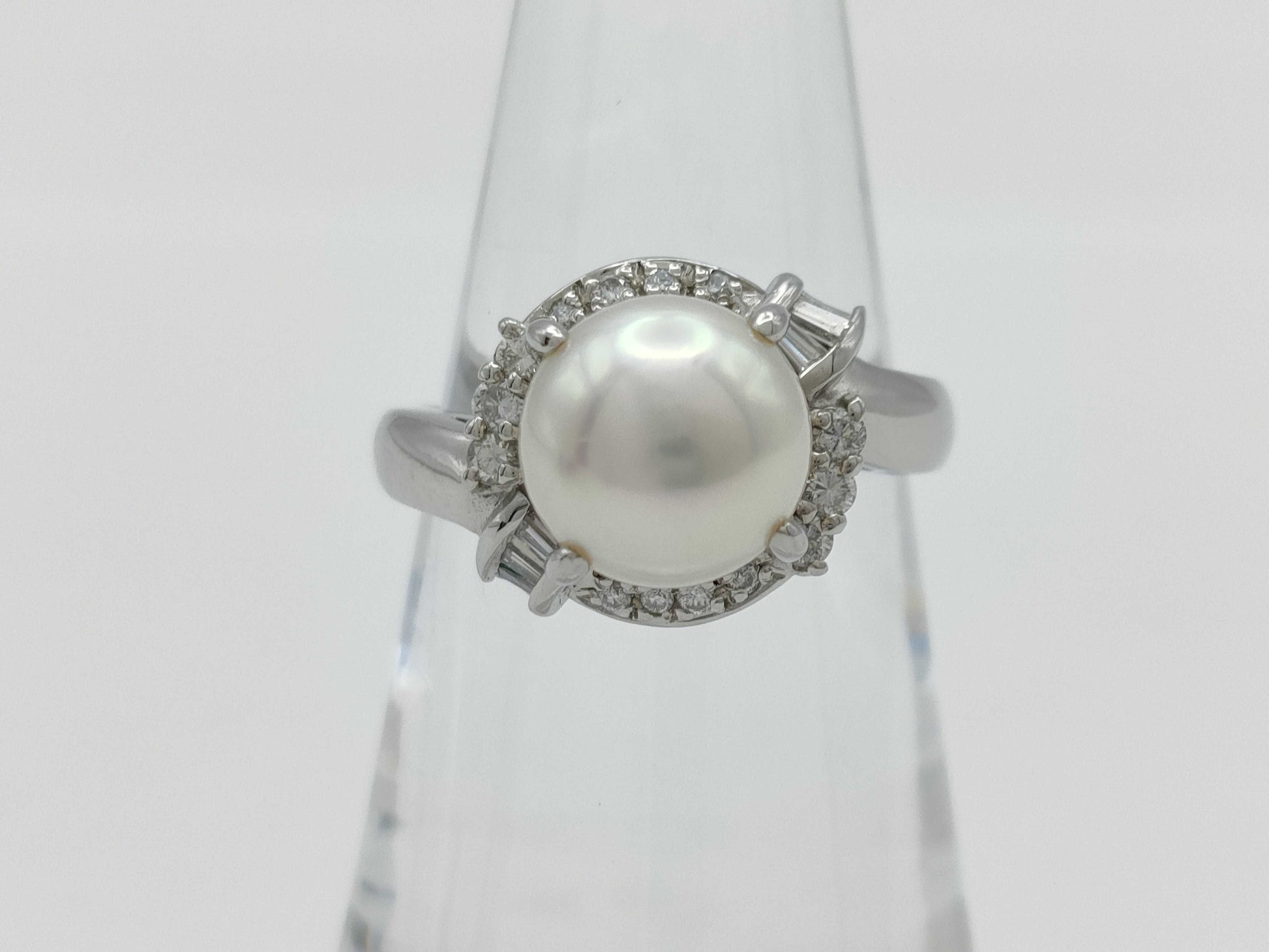 Pearl diameter approx. 8.7mm D0.27ct PT900 8.1g ring