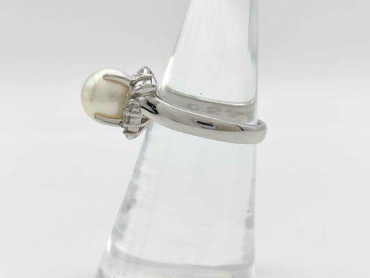 Pearl diameter approx. 8.7mm D0.27ct PT900 8.1g ring