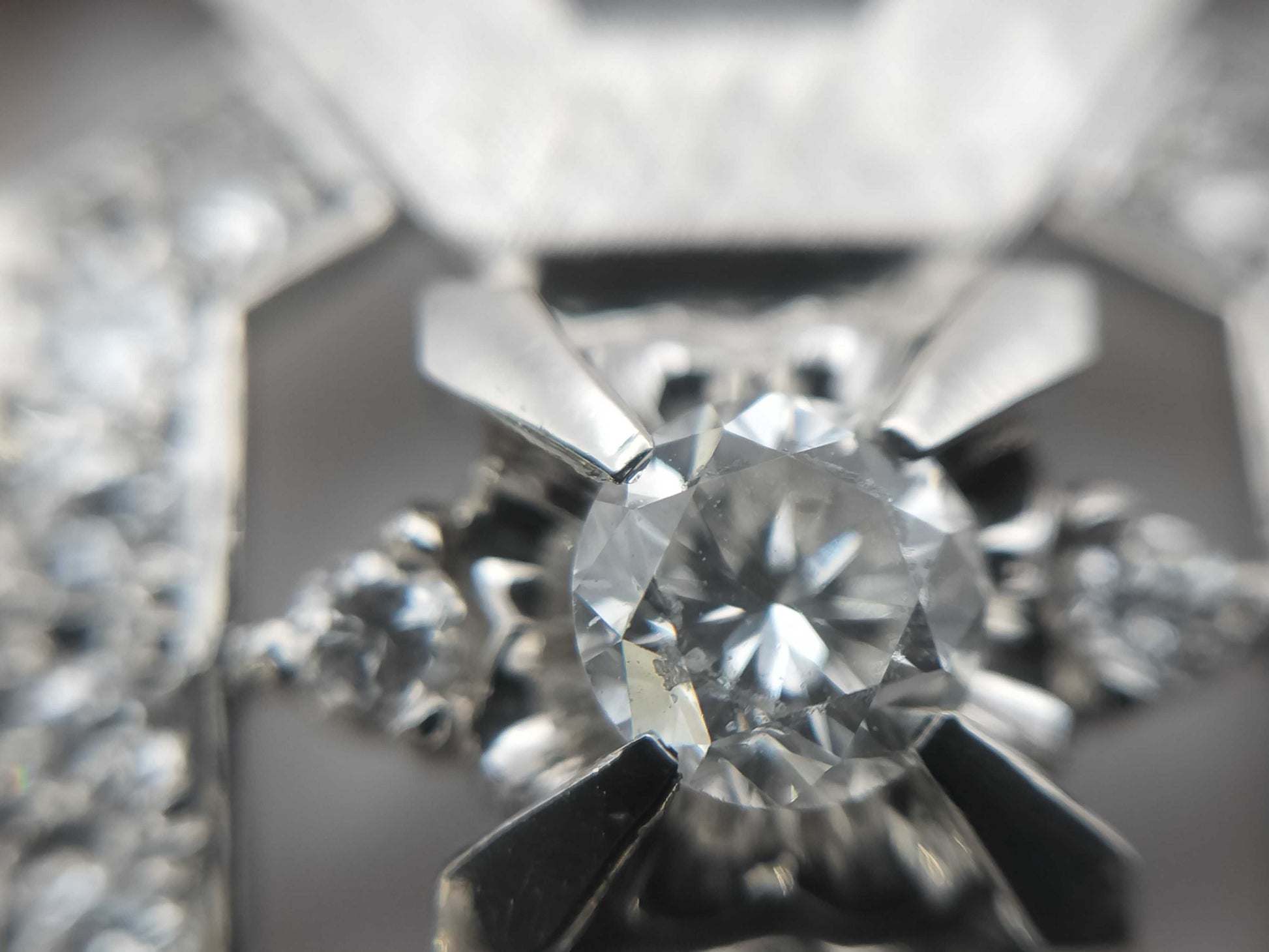 D0.317ct/0.30ct K18/PT900 11.8g Pendant Top