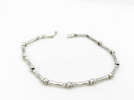 D0.20ct K18WG 5.6g Bracelet Bangle