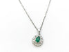Emerald Diamond PT900/PT850 6.1g Necklace