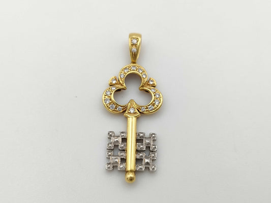 D0.22ct K18/PT900 5.4g Pendant Top