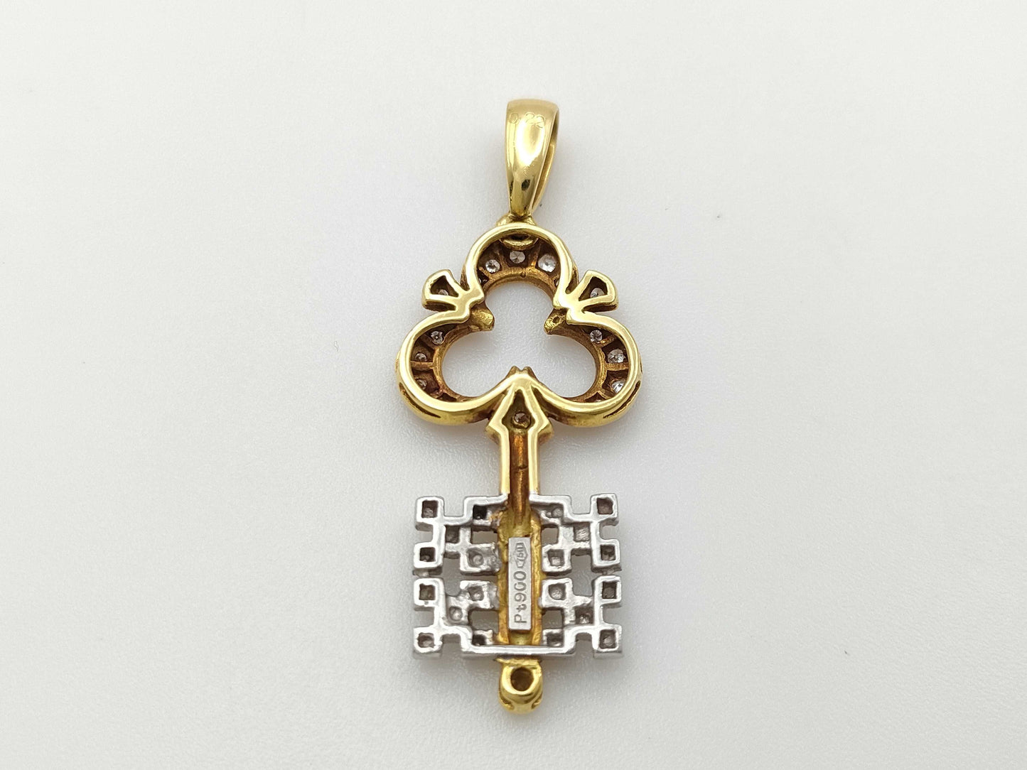 D0.22ct K18/PT900 5.4g Pendant Top