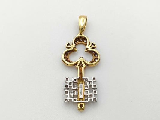 D0.22ct K18/PT900 5.4g Pendant Top