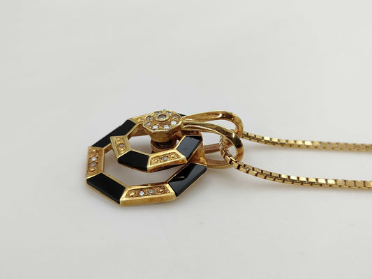 Colored Stone D0.17ct K18 19.0g Necklace
