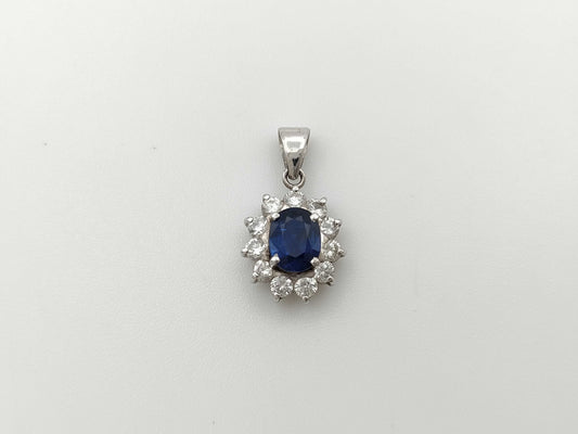 S0.89ct D0.59ct PT900 2.4g Pendant Top