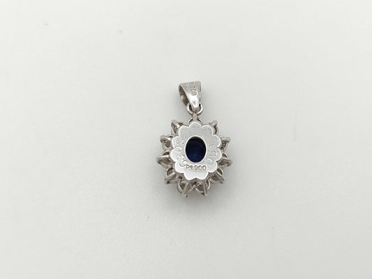 S0.89ct D0.59ct PT900 2.4g Pendant Top