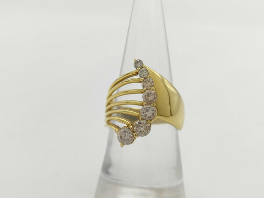 D1.04ct K18 5.6g Ring